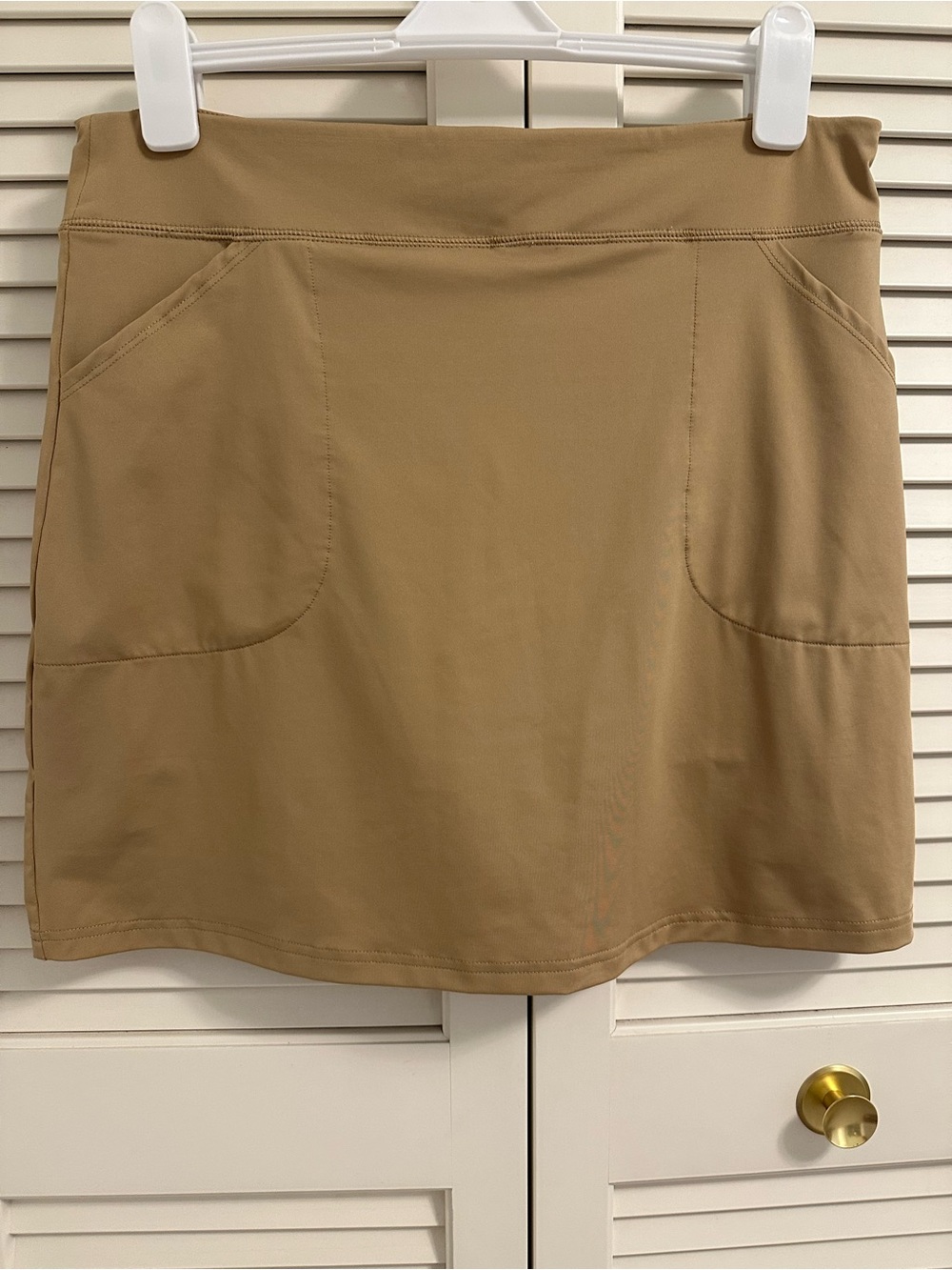 Everyday Tan Skort with Front Pockets